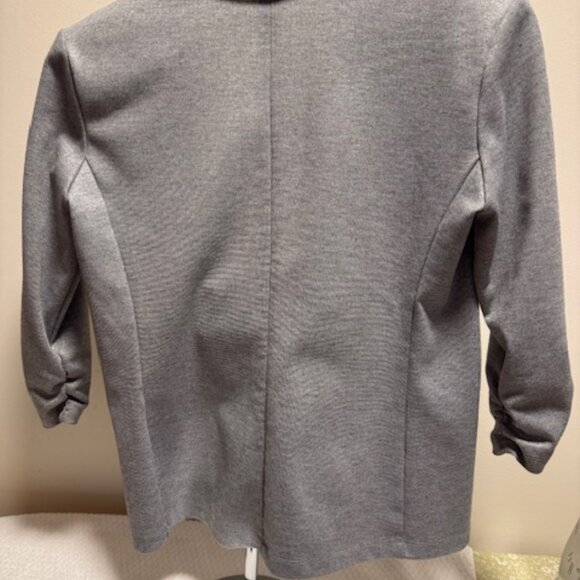 Style & Co Shimmer Metallic Blazer Jacket PM Shoulder Pads Button-Front - Picture 9 of 9